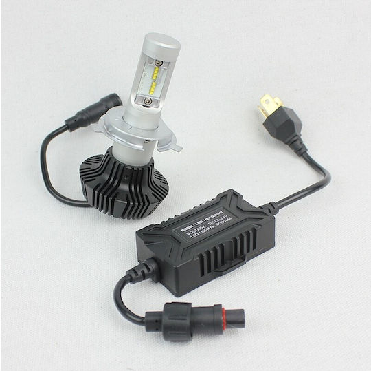 Heleco Lamps Car H4 Canbus LED 6500K Cold White 12-24V 44W 2pcs