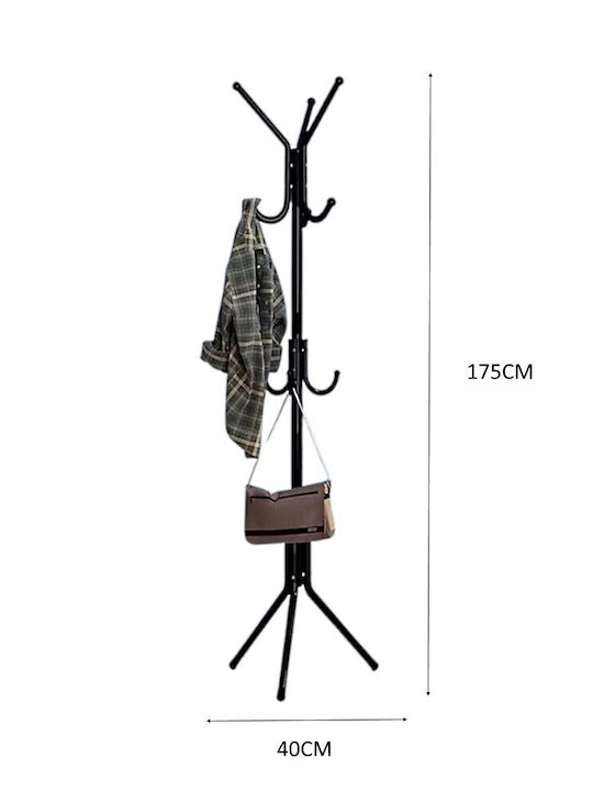 Καλόγερος Μεταλλικός Μαύρος 175cm