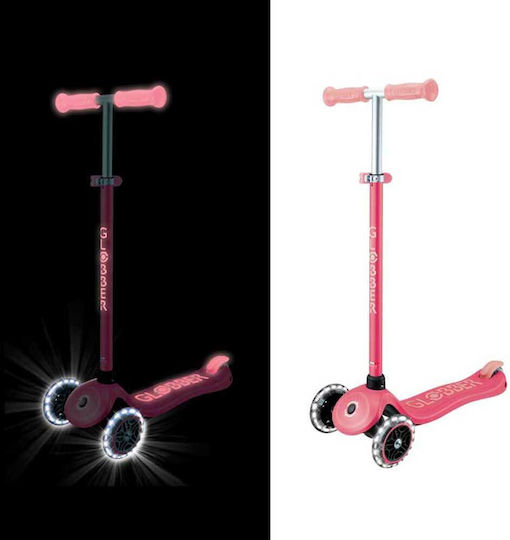 Globber Детска Тротинетка Primo Plus Glow Lights С Три Колела За 3+ Години Розова