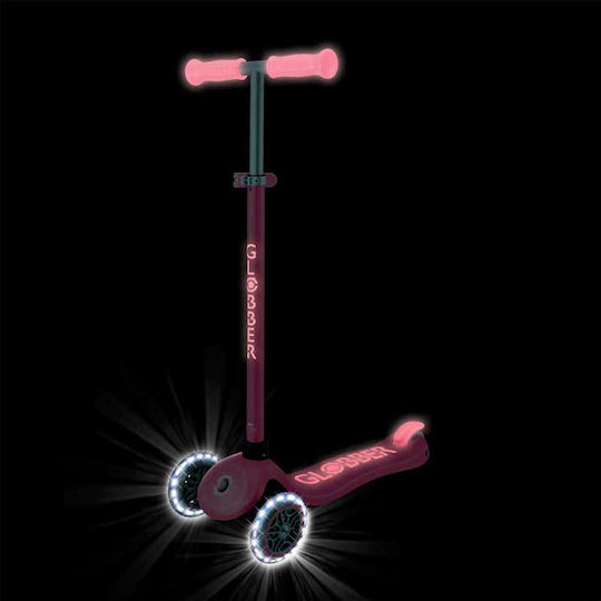 Globber Детска Тротинетка Primo Plus Glow Lights С Три Колела За 3+ Години Розова
