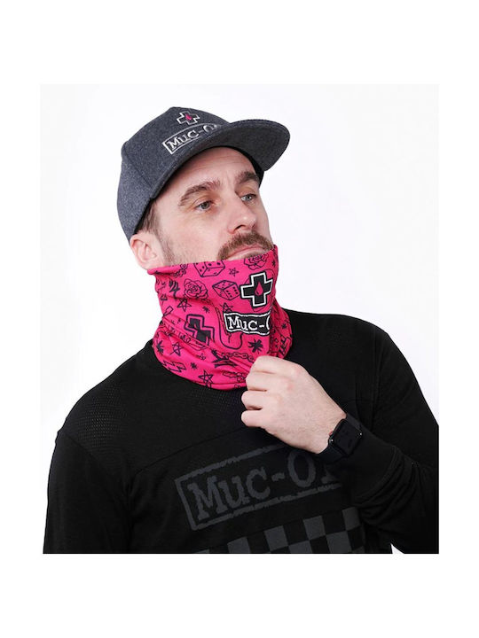 Muc-Off Шал за Врат за Мотоциклетист Розов / Зелен Цвят
