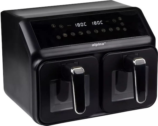 Alpina Air Fryer with Wi-Fi & Double Detachable Bucket 8lt Black