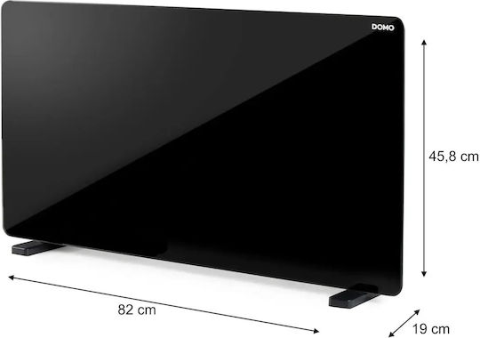 Domo Convector Electric De Pardoseală 2000W Cu Termostat Electronic Și WiFi 82x45.8cm Negru