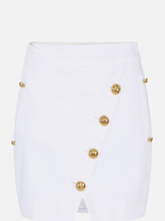 Satin Mini Skirt White
