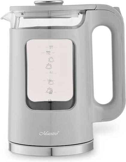 Maestro Electric Βραστήρας 1.7lt 2200W Γκρι