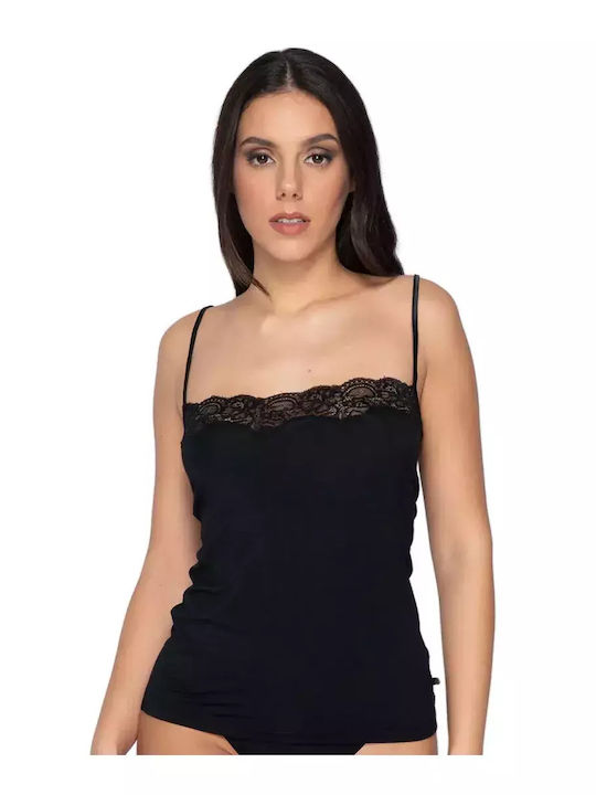 Cu Bretele Negru Tricou pentru femei