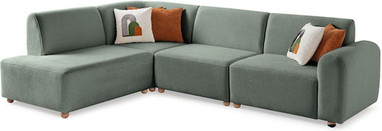 S-loft Corner Couch with Left Corner Sea Green 206x290x85 cm