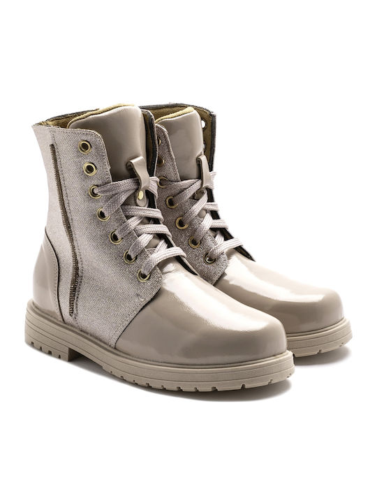 Kids Boots from Patent Leather Beige