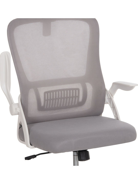 HomeMarkt Blazer Office Chair with Adjustable Arms Grey White