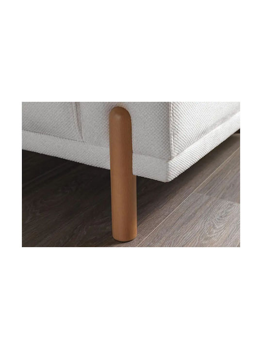 Bohem Τριθέσιος Καναπές Κρεβάτι Cream 228x93x83εκ.