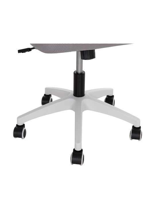 HomeMarkt Blazer Office Chair with Adjustable Arms Grey White