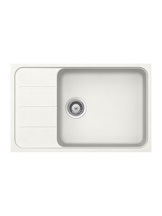 Schock Eingebauter Küchenspüle aus Flüssigem Granit M78xP50cm Weiß