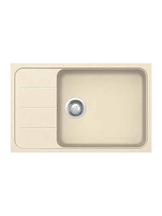 Schock Eingebauter Küchenspüle aus Flüssiger Granit M78xB50cm Beige