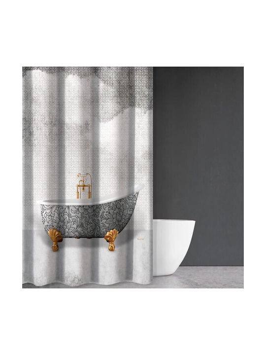 Saint Clair 110 Κουρτίνα Μπάνιου Υφασμάτινη 180x200 cm Γκρι Saint Clair 110 Κουρτίνα Μπάνιου Υφασμάτινη 180x200 cm Γκρι