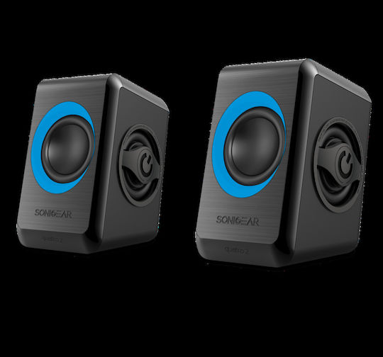 Sonic Gear Quatro 2 Ηχεία Υπολογιστή 2.0 με Ισχύ 6W σε Μαύρο Χρώμα