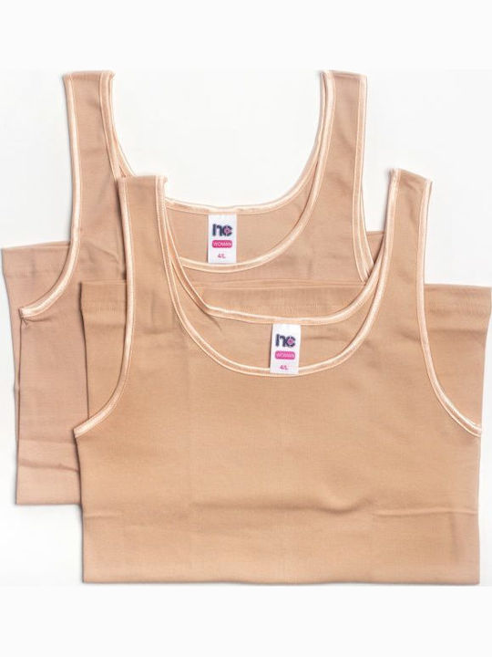 Tricouri pentru femei Beige 2Pack