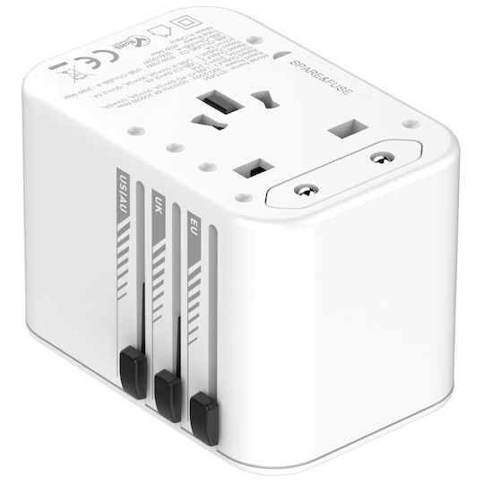 Energizer Charger Without Cable GaN with USB-A Port and 2 USB-C Ports Whites (ETC450)