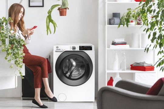 Hoover HD 495AMBB/1-S Waschtrockner 9kg/5kg Dampf 1400 Umdrehungen mit Wi-Fi