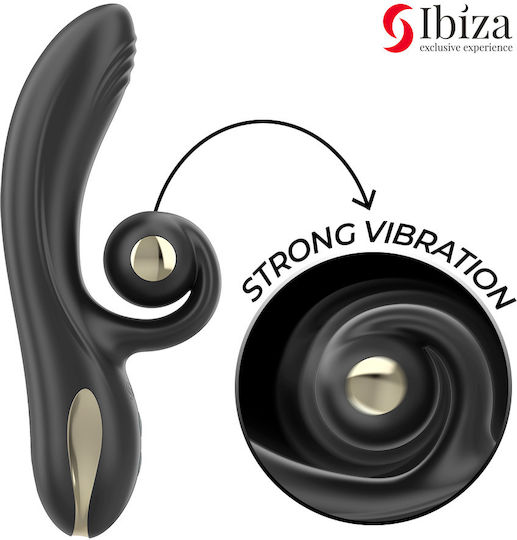Ibiza Twister Vibrator Kaninchen Schwarz