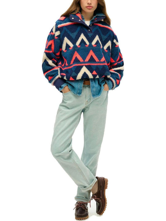 W Ovin Women's Long Sleeve Sweater Blue