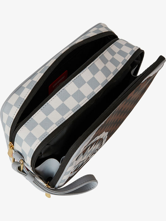 Sprayground Men Cream Brown Tear Check Toiletry Brick Multi 910b8294nsz