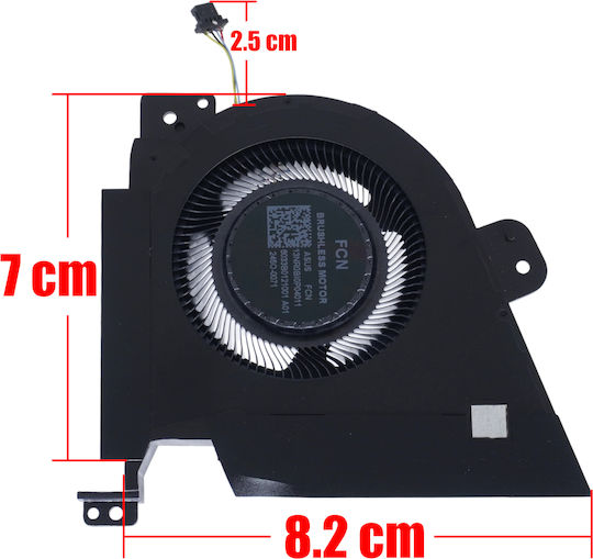 Laptop Fan Cpu Cooling Fan Asus Rog Zephyrus Duo 16 Gx650 Gx650r Gx650p Gx650rx Gx650py Gx650rw Gx650rs Gx650rm-es74 Gx650pz Gx650pi Gx650pv Gx650py-nm014w 13nr0bi0p04011 6033b0121001 4pin Code 81525