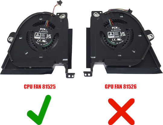 Laptop Fan Cpu Cooling Fan Asus Rog Zephyrus Duo 16 Gx650 Gx650r Gx650p Gx650rx Gx650py Gx650rw Gx650rs Gx650rm-es74 Gx650pz Gx650pi Gx650pv Gx650py-nm014w 13nr0bi0p04011 6033b0121001 4pin Code 81525