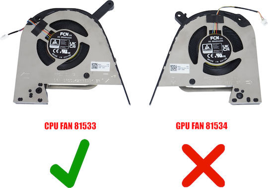 Laptop Fan CPU Cooling Fan Asus Vivobook Pro 15x M6501 M6501r M6501rr K6501zm K6501zc M6501rm K6501zm-eb74 16x Oled N7601z Ns85c74-22b01 Ns85c74-22b02 Dfscl42p16593k-fpcl 13nb0yd0t02011 4pin Code 81533