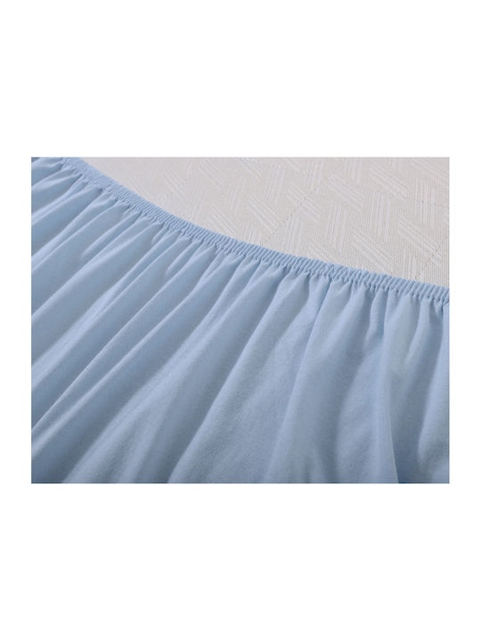 Silk Fashion Sheet for Single Bed with Elastic 100x200+35cm. Siel