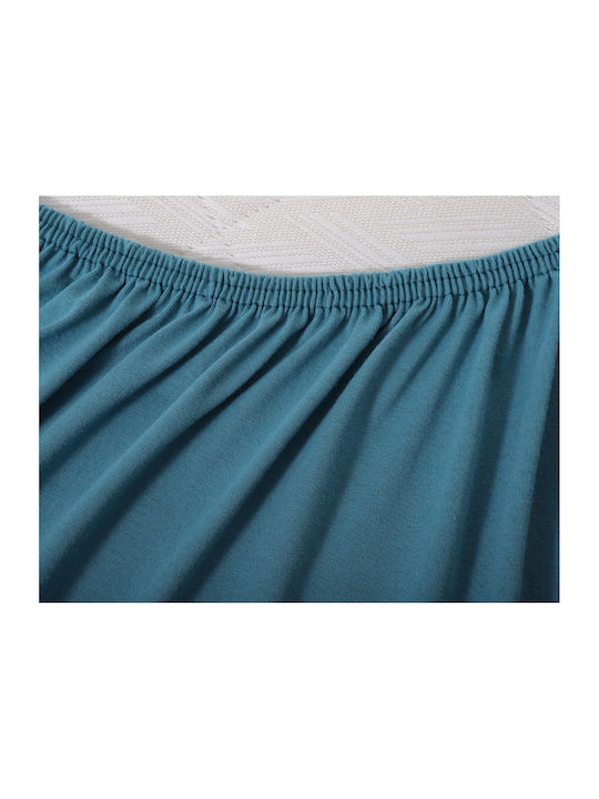 Silk Fashion Σεντόνι King Size με Λάστιχο 180x200+35εκ. Πετρόλ