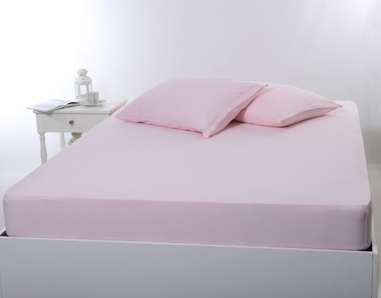 Silk Fashion Sheet King Size with Elastic 180x200+35cm. Pink