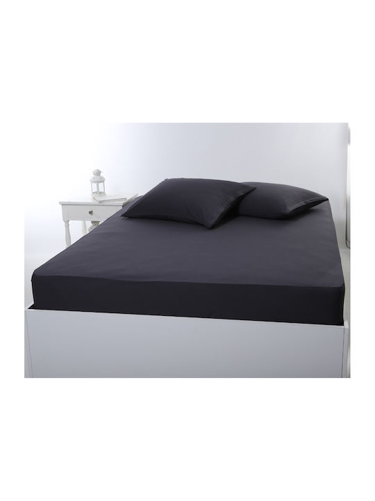 Silk Fashion Σεντόνι Μονό με Λάστιχο 100x200+35εκ. Dark Grey