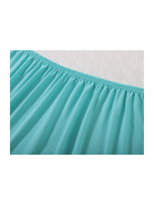 Silk Fashion Σεντόνι King Size με Λάστιχο 180x200+35εκ. Sea Green