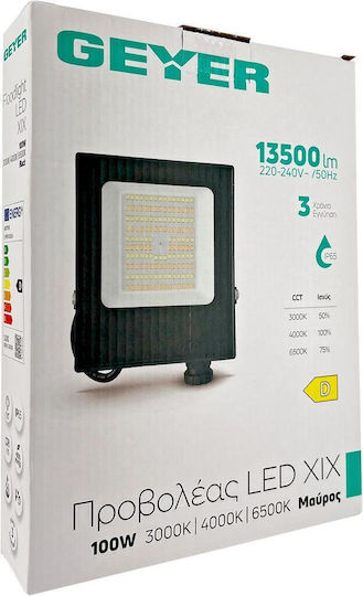Geyer Waterproof LED Floodlight 100W Warm White 3000K IP65