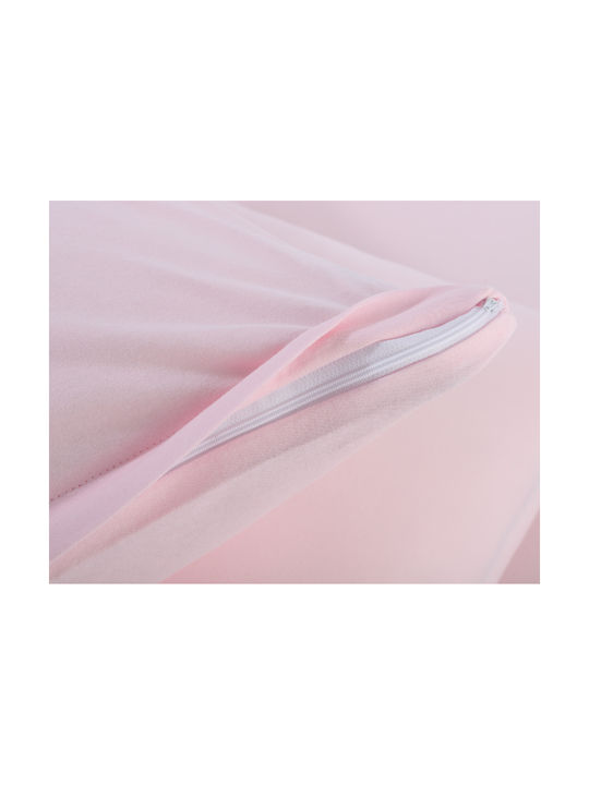 Silk Fashion Σετ Μαξιλαροθήκες με Φάσα Pink 50x70εκ.