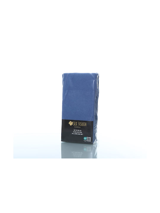 Silk Fashion Σετ Μαξιλαροθήκες με Φάσα Jean 50x70εκ.