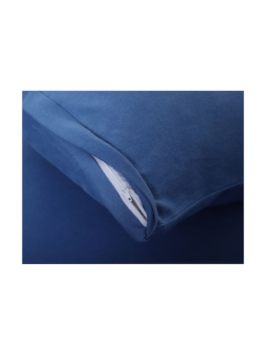 Silk Fashion Σετ Μαξιλαροθήκες με Φάσα Jean 50x70εκ.