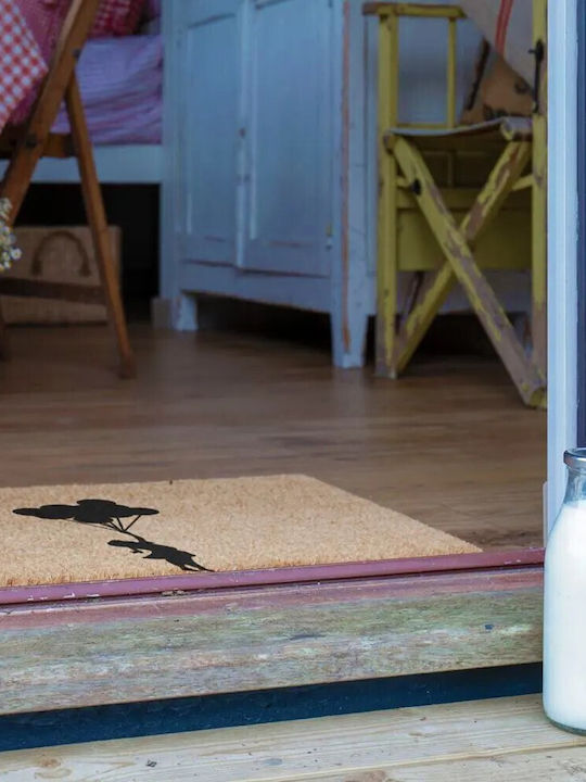 Artsy Mats Entrance Mat made of Coir with Anti-slip Backing Flying Ballon Girl 60x40cm