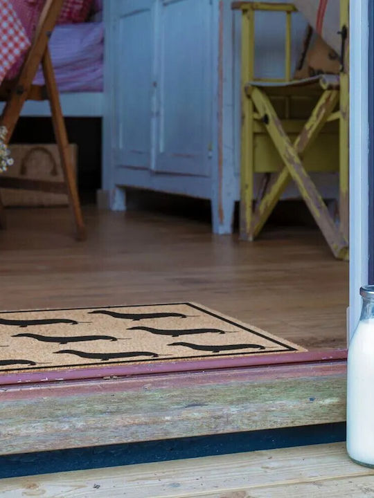 Artsy Mats Πατάκι Εισόδου από Κοκοφοίνικα με Αντιολισθητικό Υπόστρωμα Dachshund 60x40εκ.