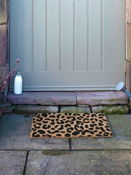 Artsy Mats Entrance Mat made of Coir with Anti-slip Backing Leopard 60x40cm