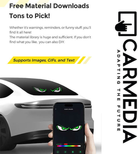 Εύκαμπτη Ψηφιακή Led Οθόνη Μηνυμάτων App Android Ios 49,2x11cm