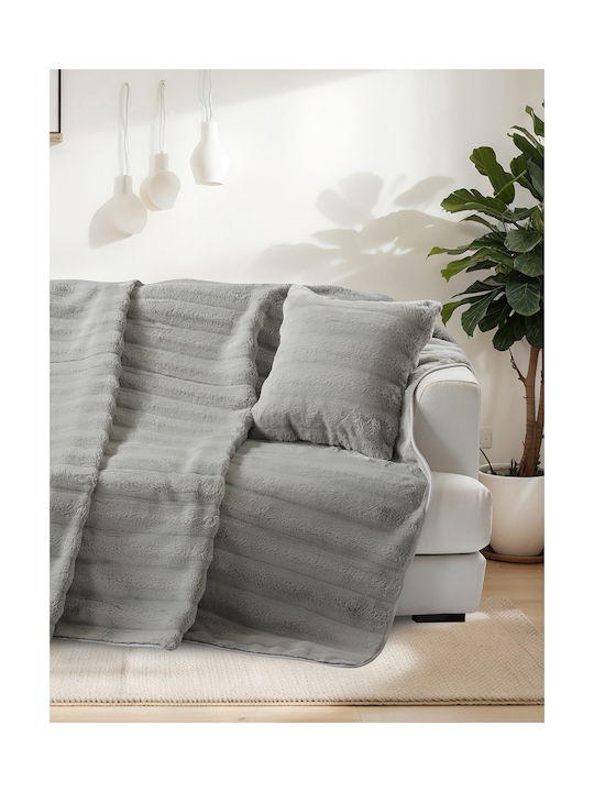 Liolios Home Μαξιλάρι Καναπέ Grey 45x45εκ.