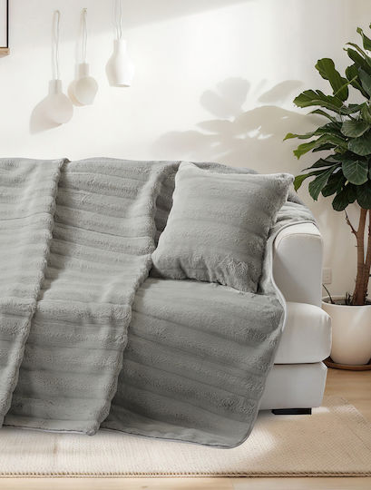 Liolios Home Възглавница за диван Сива 45x45см