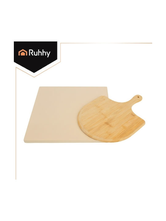 Ruhhy Pizza-Servierplatte Stein 38x36cm 1Stück