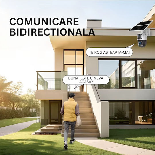 4k Surveillance Camera 4g Sim Card Solar Charging 8mp 36x Optical Zoom Continuous Video Recording Automatic Tracking