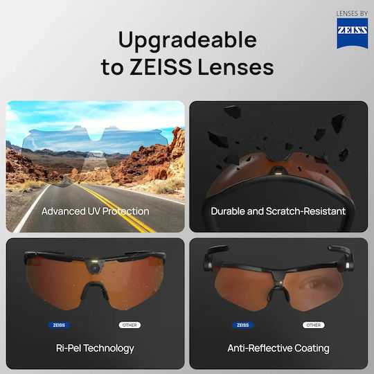 Bleequp Ranger Ai Sports Camera Glasses Lenses By Zeiss Black Zeiss Orange Lens