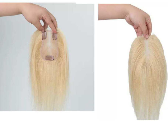 Topper Toupe De Păr Uman Full Lace Cusut Transparent Blondă Platină 12 Inch