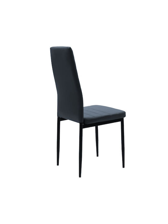 Parker Dining Room Artificial Leather Chair Anthracite 42x48x98cm