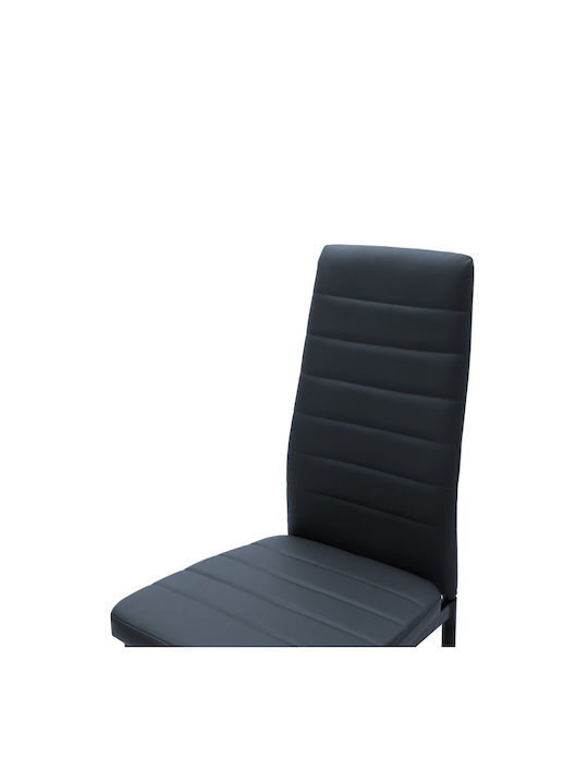 Parker Dining Room Artificial Leather Chair Anthracite 42x48x98cm