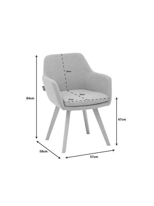Safira Stühle Speisesaal Grey Shade 1Stück 57x58x84cm